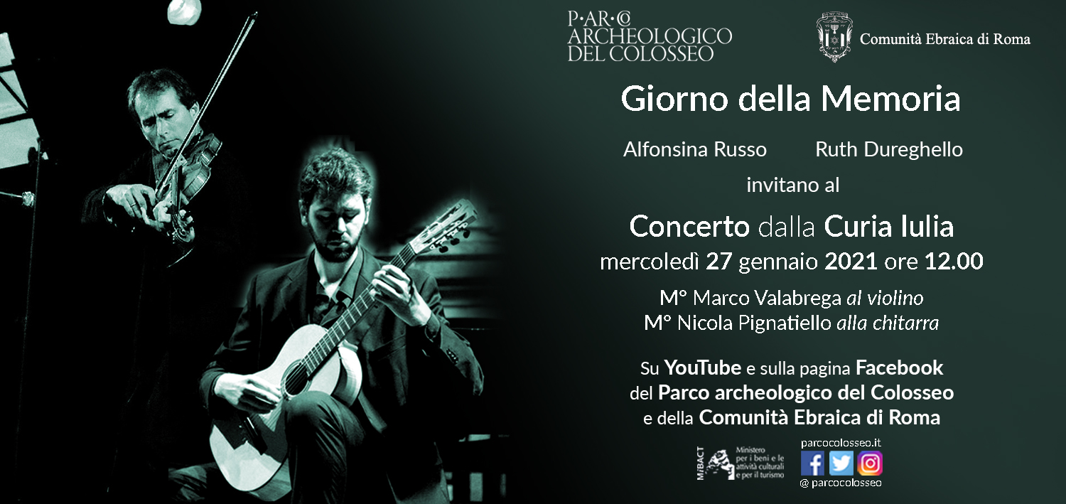 Giorno della memoria. Concerto on line dalla Curia Iulia.